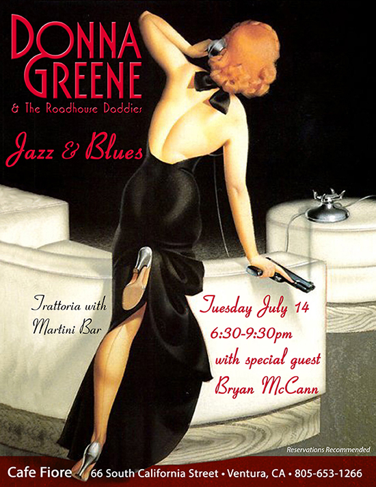 Donna Greene & The Roadhouse Daddies at Cafe Fiore July 14, 2015